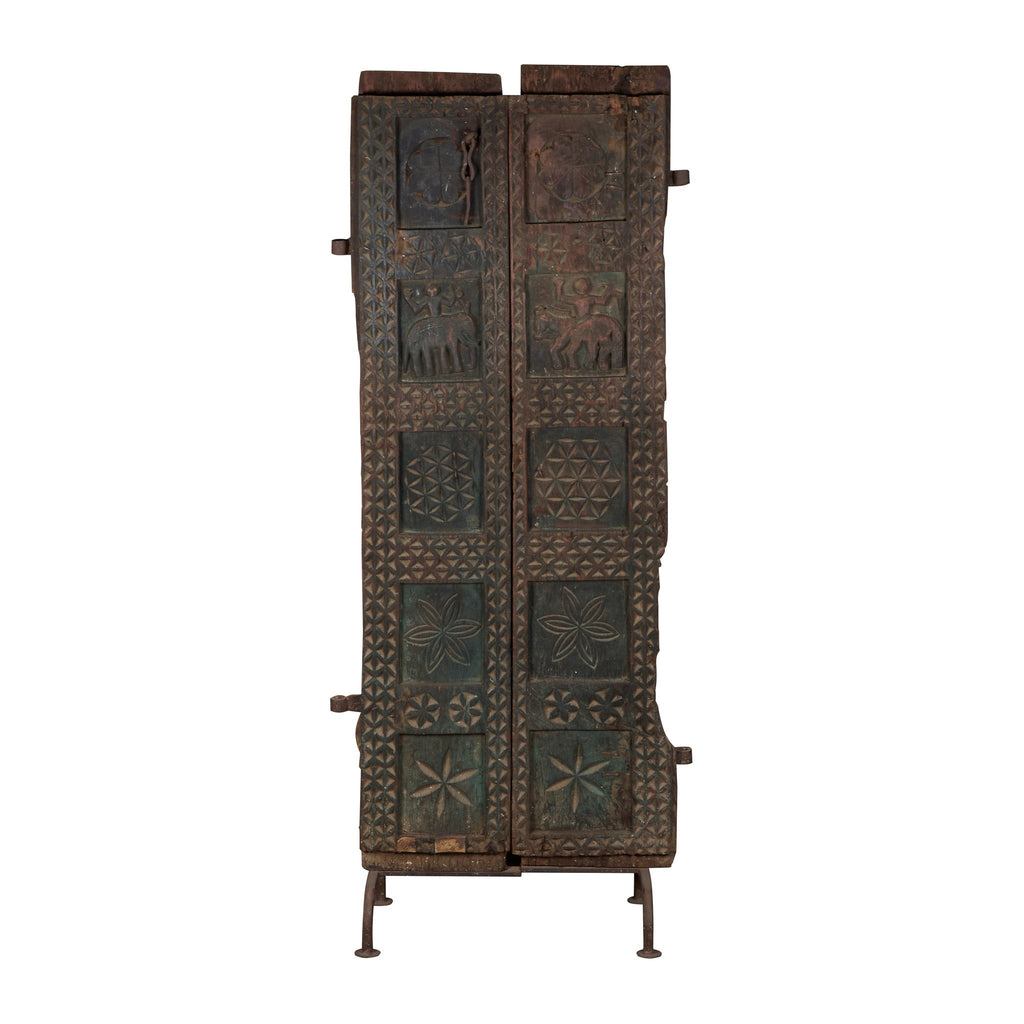 Carved Teak Haveli Door Panel by Studio Vastu