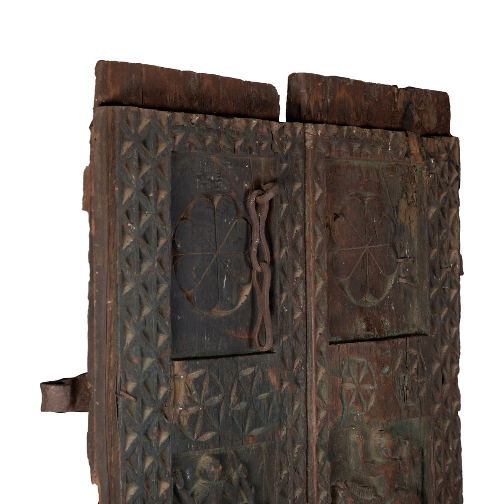 Carved Teak Haveli Door Panel by Studio Vastu
