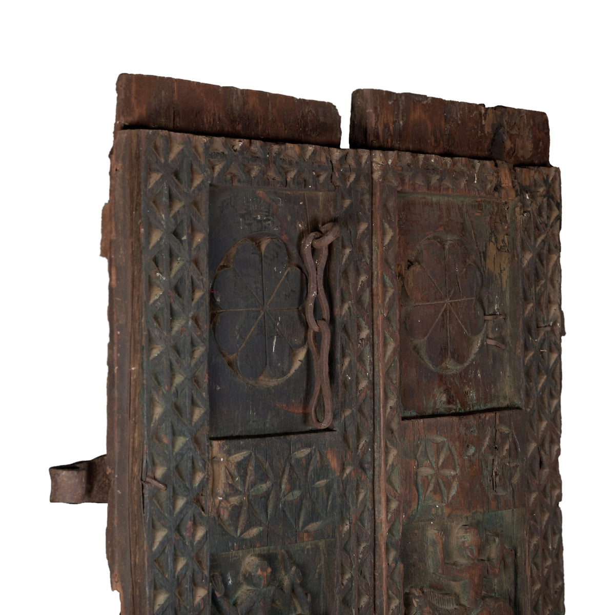 Carved Teak Haveli Door Panel by Studio Vastu
