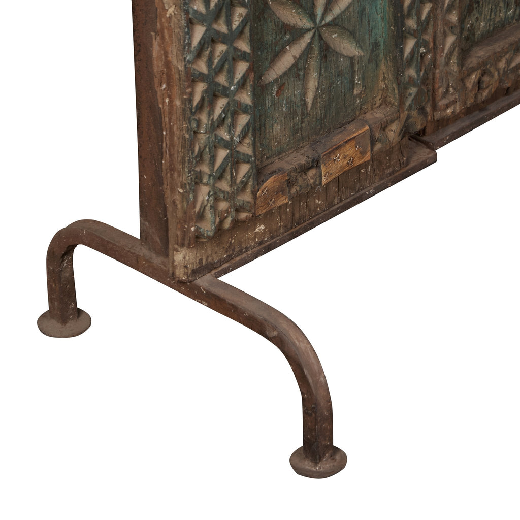Carved Teak Haveli Door Panel by Studio Vastu