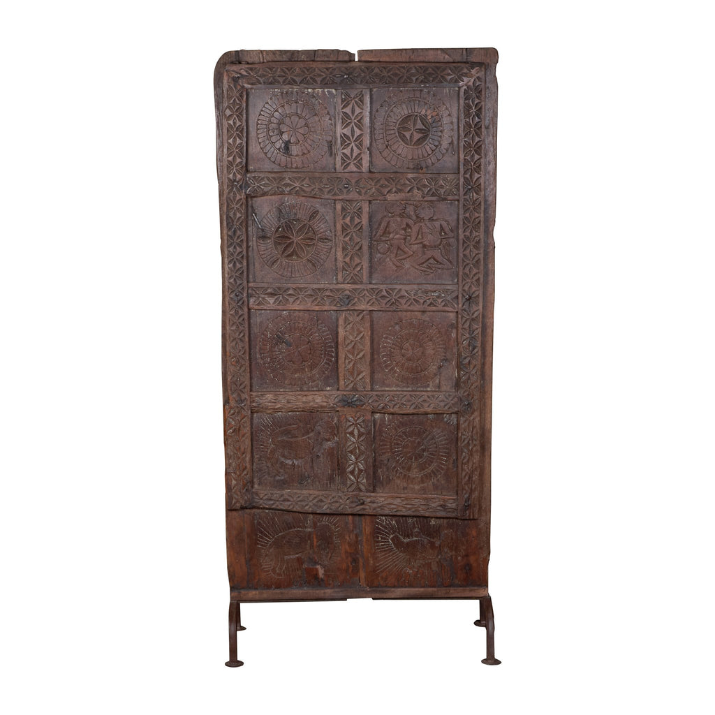 Carved Teak Haveli Door Panel by Studio Vastu