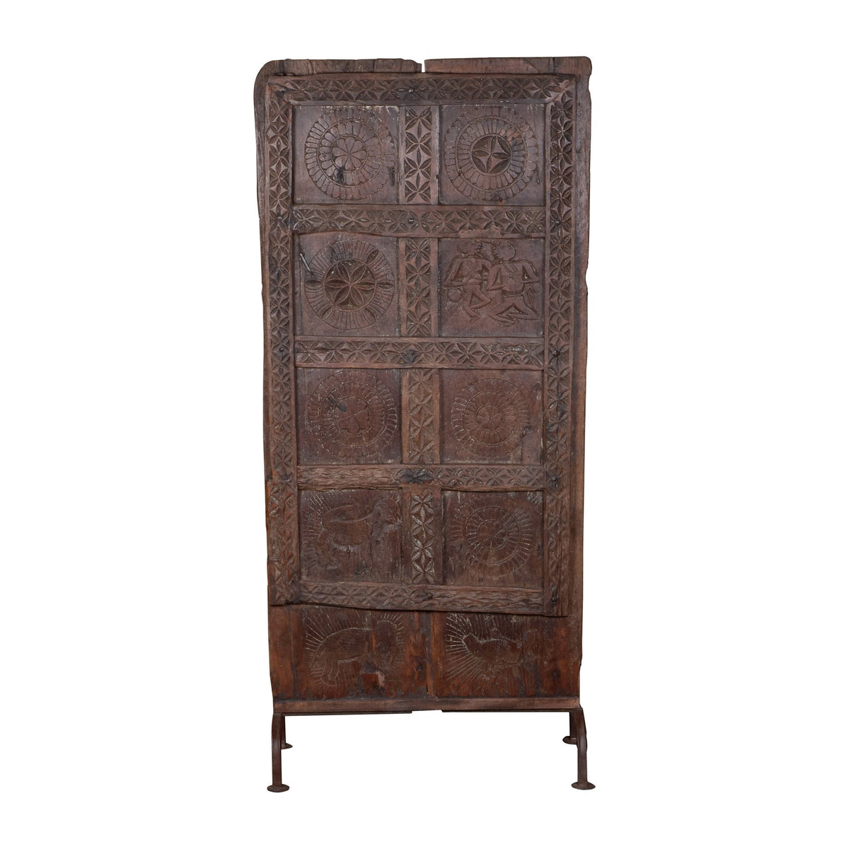 Carved Teak Haveli Door Panel by Studio Vastu