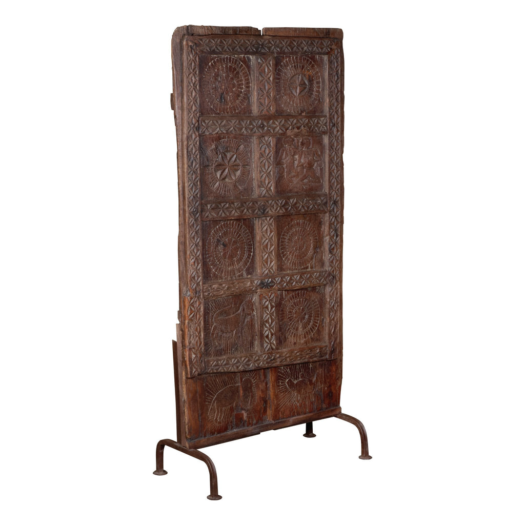Carved Teak Haveli Door Panel by Studio Vastu