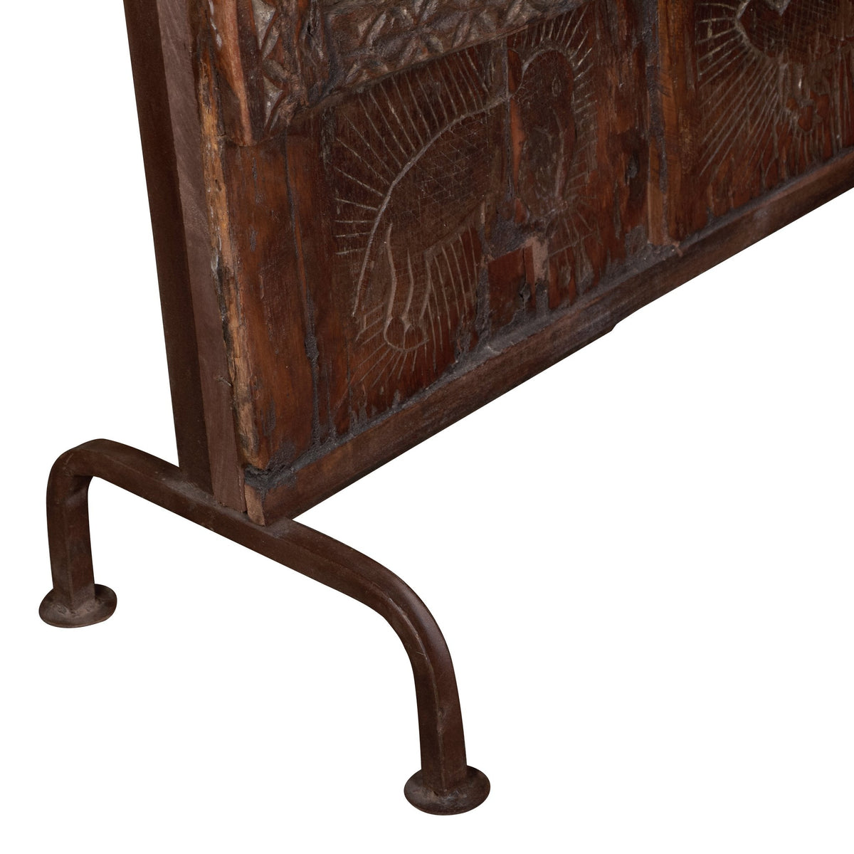 Carved Teak Haveli Door Panel by Studio Vastu
