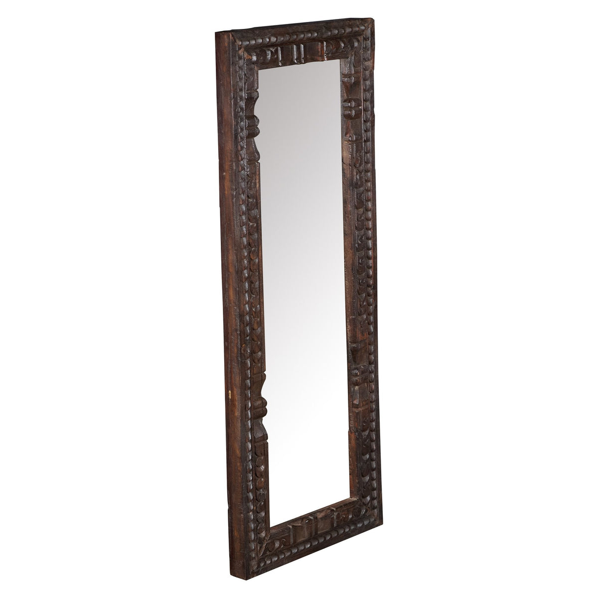 Carved Teak Jharokha Wall Mirror by Studio Vastu