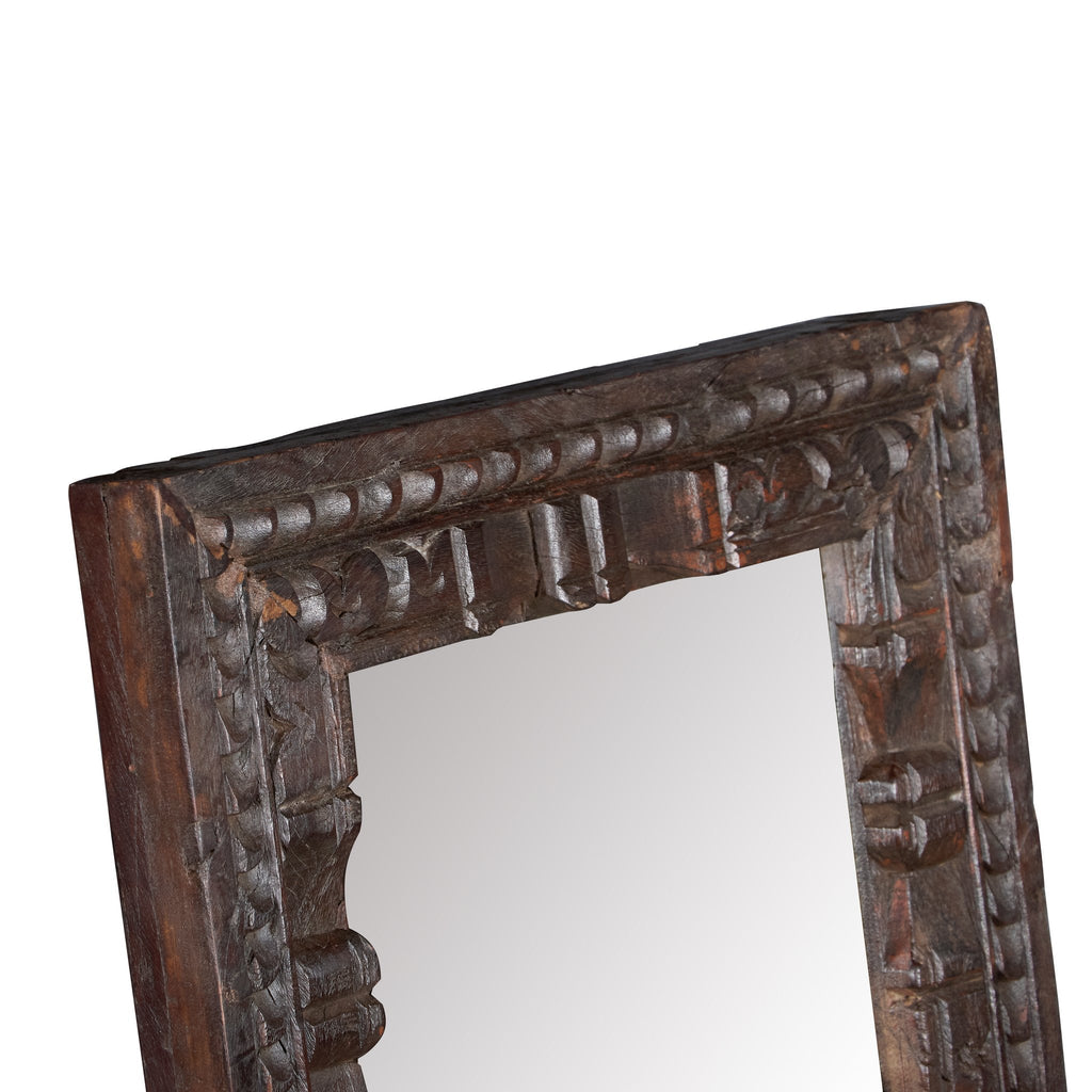 Carved Teak Jharokha Wall Mirror by Studio Vastu