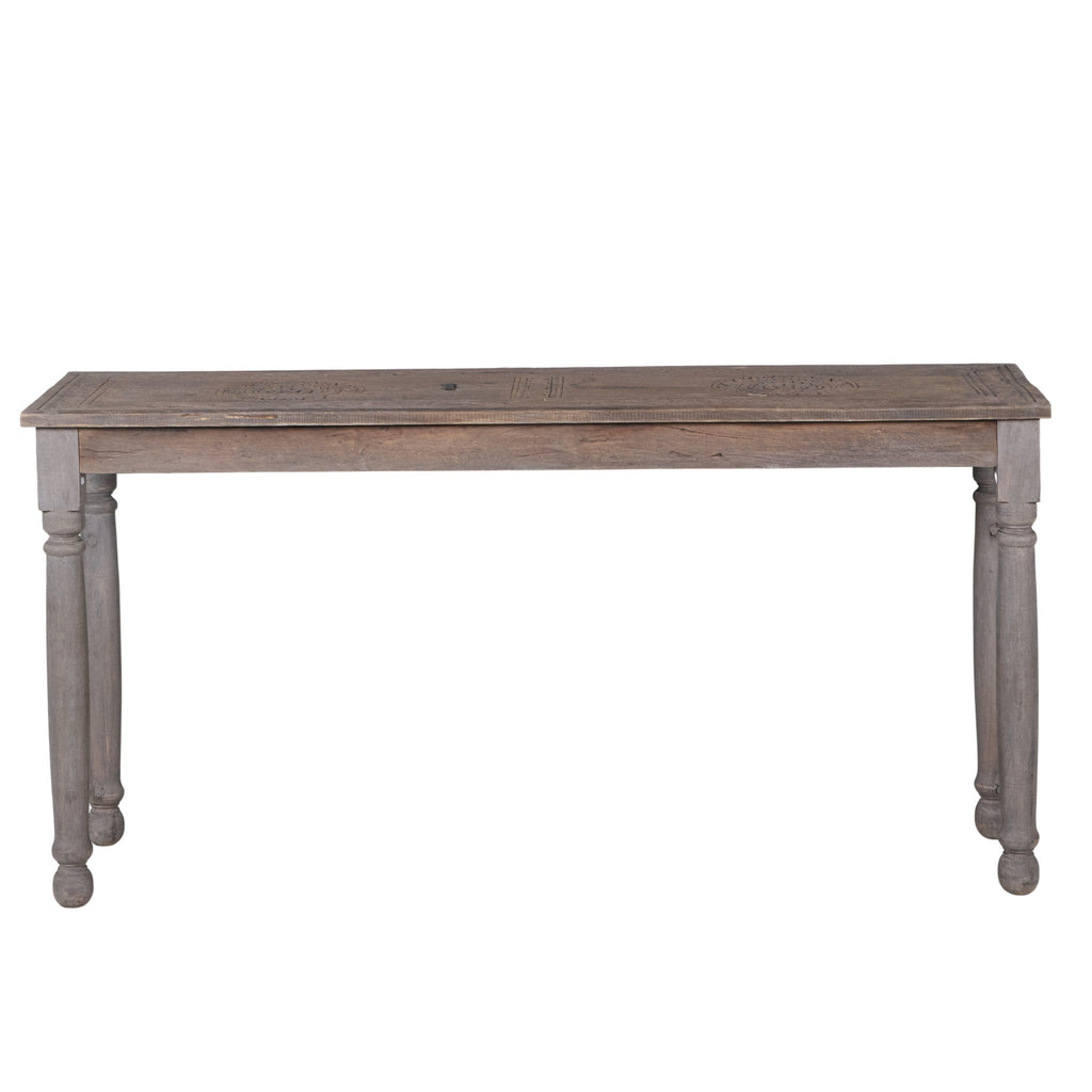Carved Wood Console Table by Studio Vastu