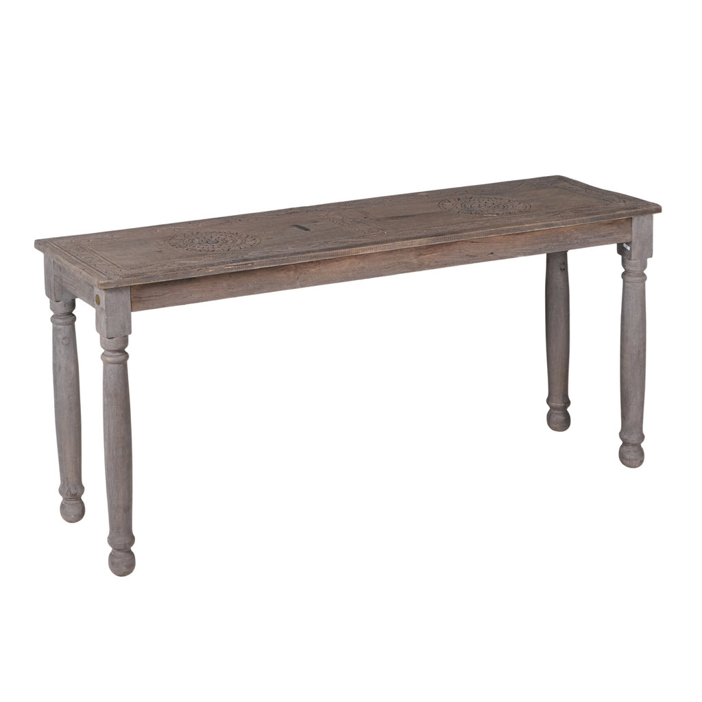 Carved Wood Console Table by Studio Vastu