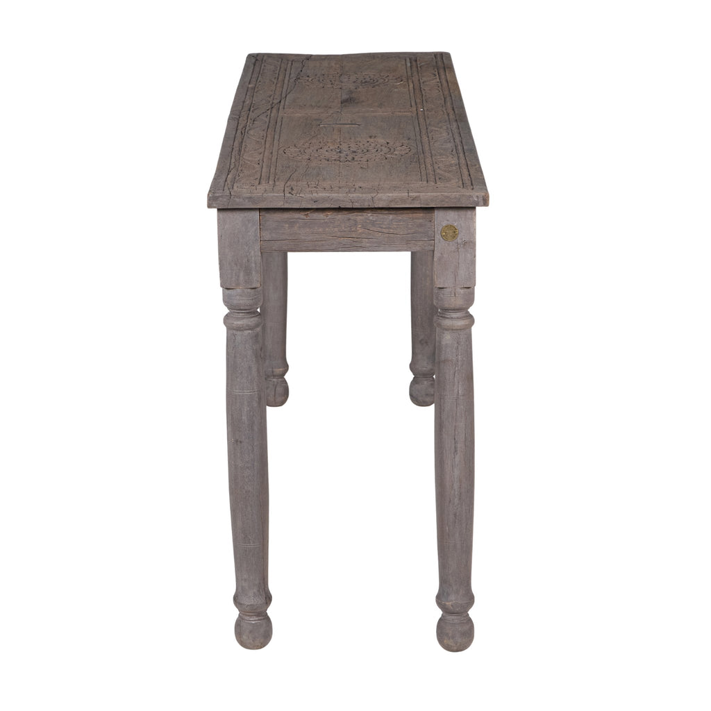 Carved Wood Console Table by Studio Vastu
