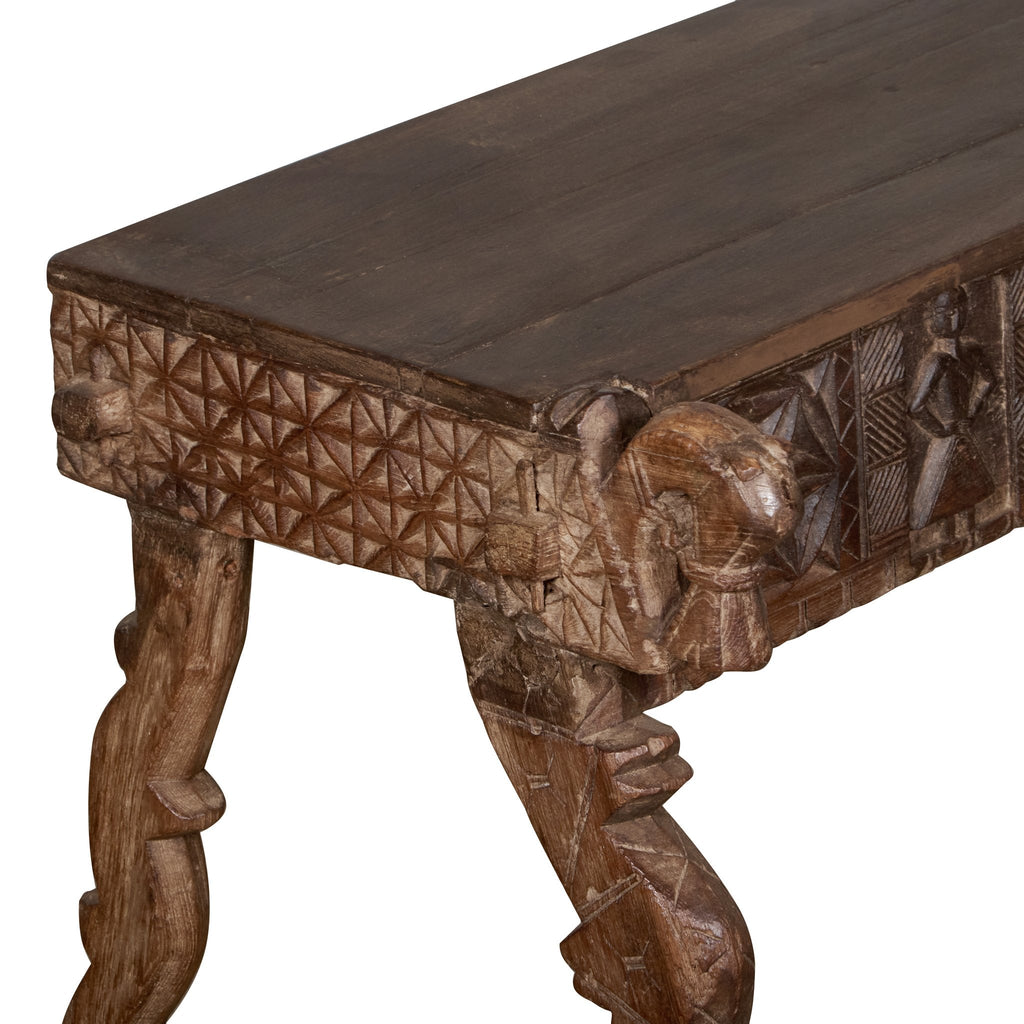Carved Wood Damchiya Coffee Table by Studio Vastu