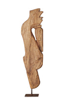 Carved Wood Folk Art Fragment on Iron Stand by Studio Vastu