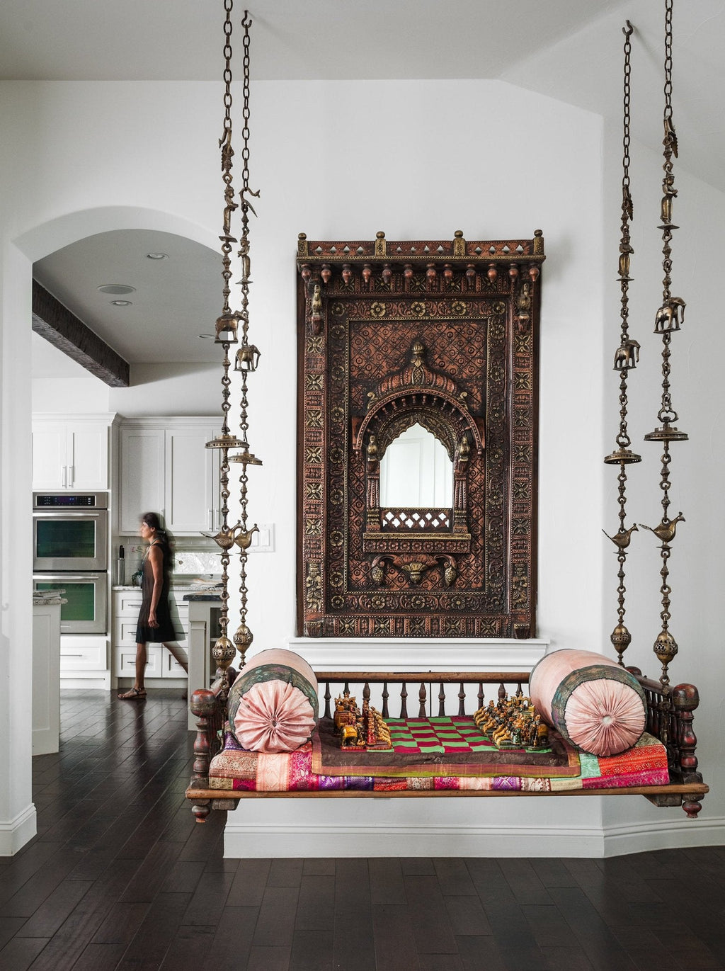 Carved Wood Haveli Jharokha Frame by Studio Vastu