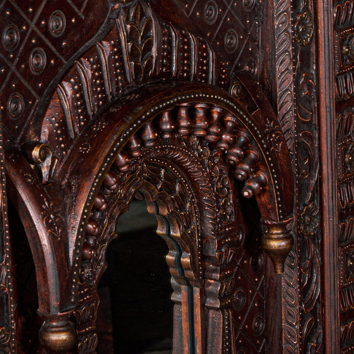 Carved Wood Haveli Jharokha Frame by Studio Vastu