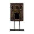 Carved Wood Jharokha-Style Accent Mirrored Accent on Stand by Studio Vastu