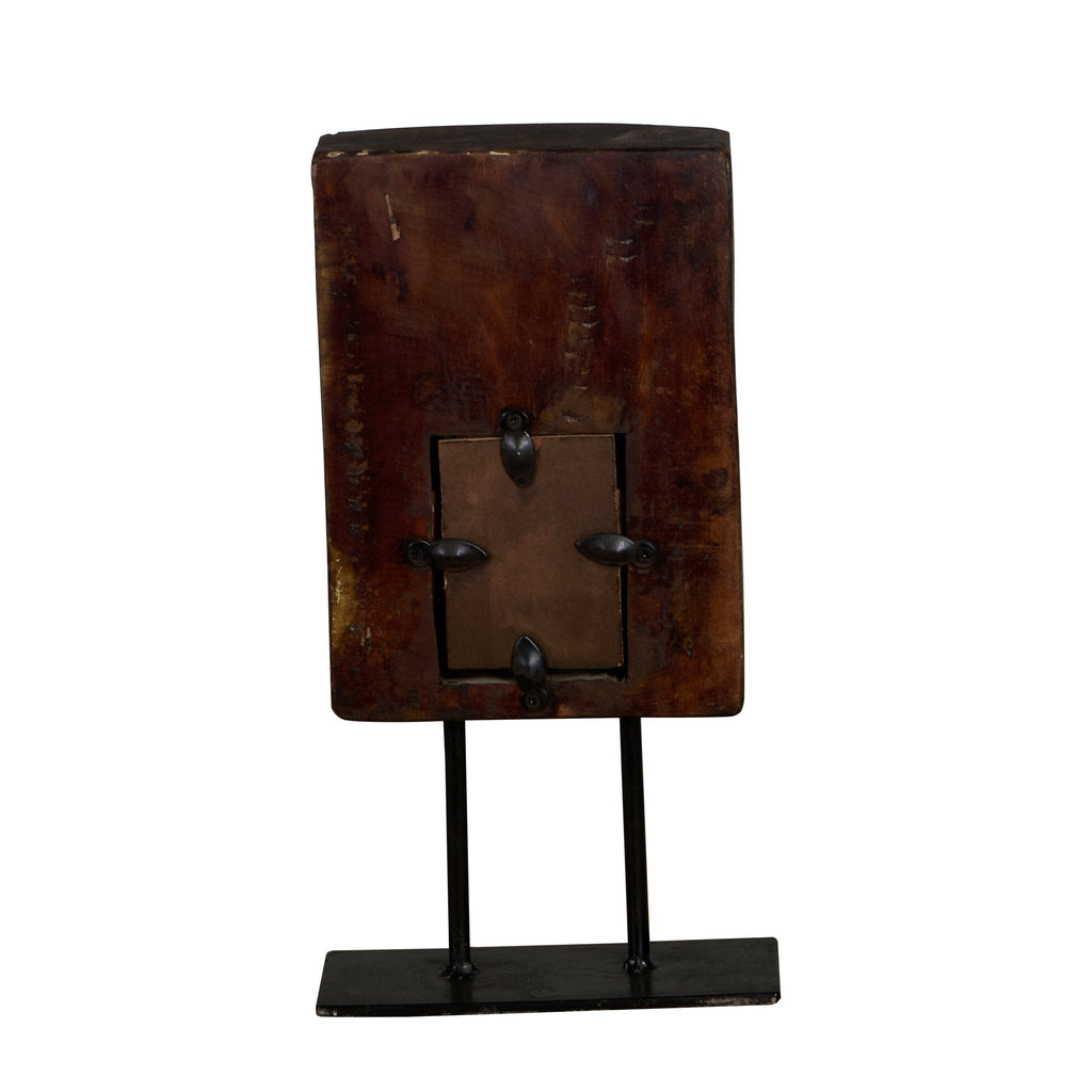 Carved Wood Jharokha-Style Accent Mirrored Accent on Stand by Studio Vastu