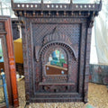 Carved Wood Jharokha Window on Stand by Studio Vastu