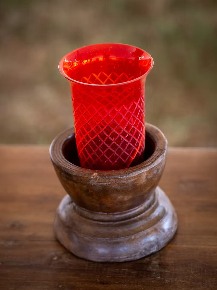 Carved Wood Seeder Vessel by Studio Vastu