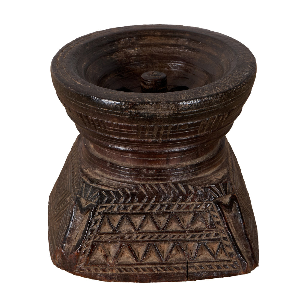 Carved Wood Seeder Vessel by Studio Vastu