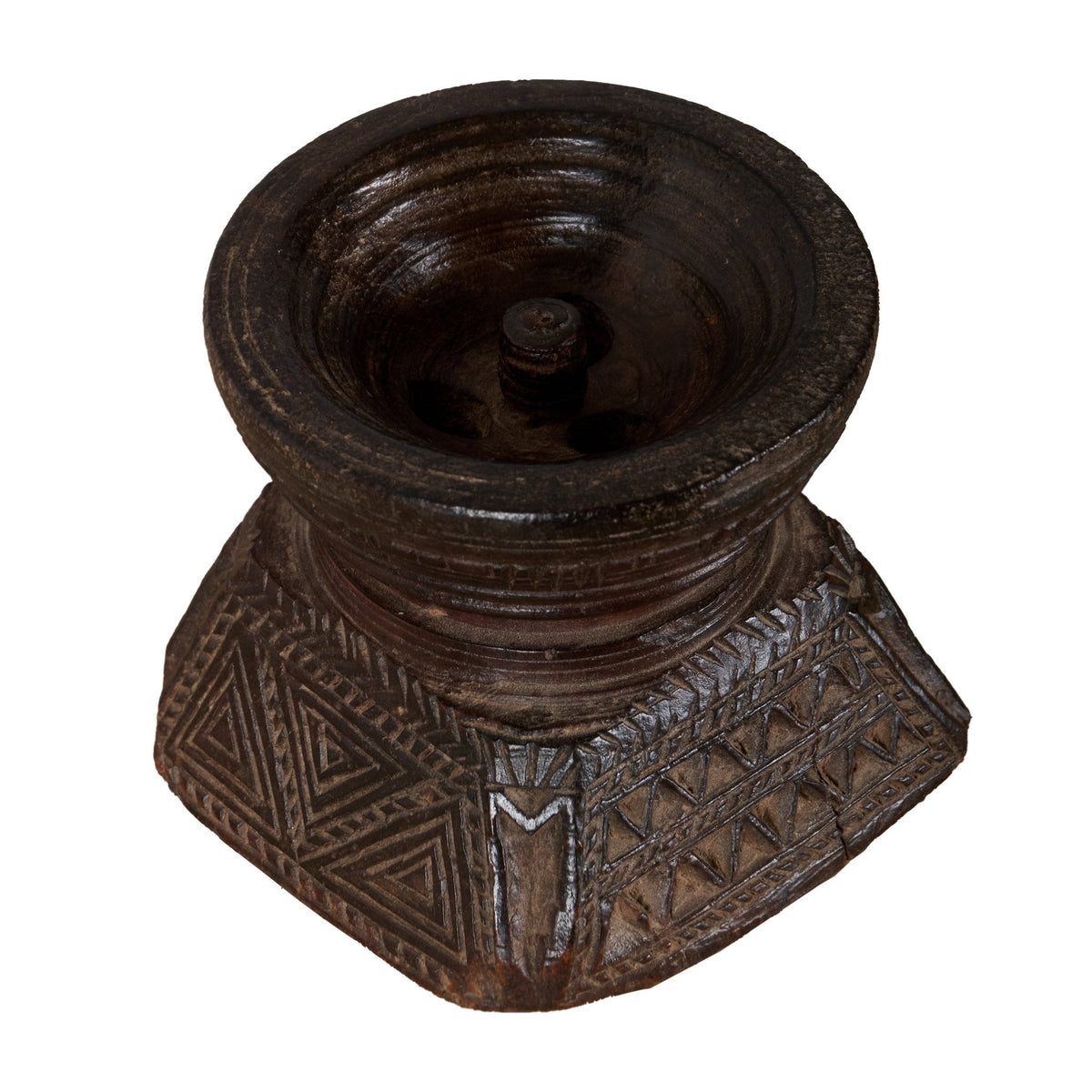 Carved Wood Seeder Vessel by Studio Vastu