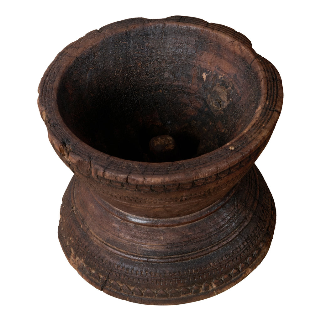 Carved Wood Seeder Vessel by Studio Vastu