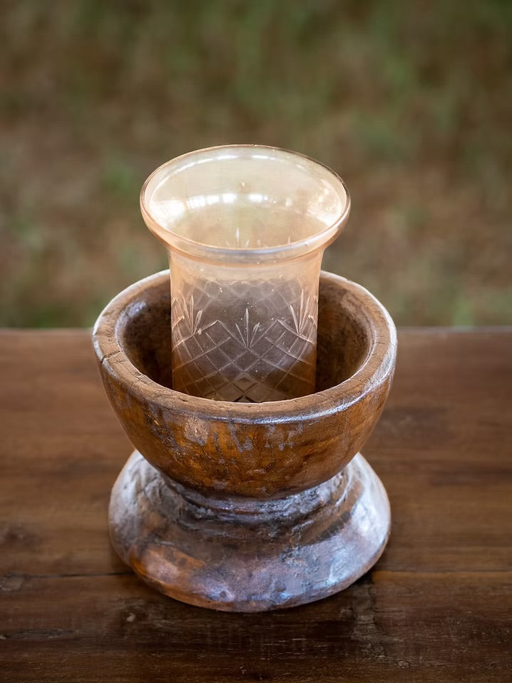 Carved Wood Seeder Vessel by Studio Vastu