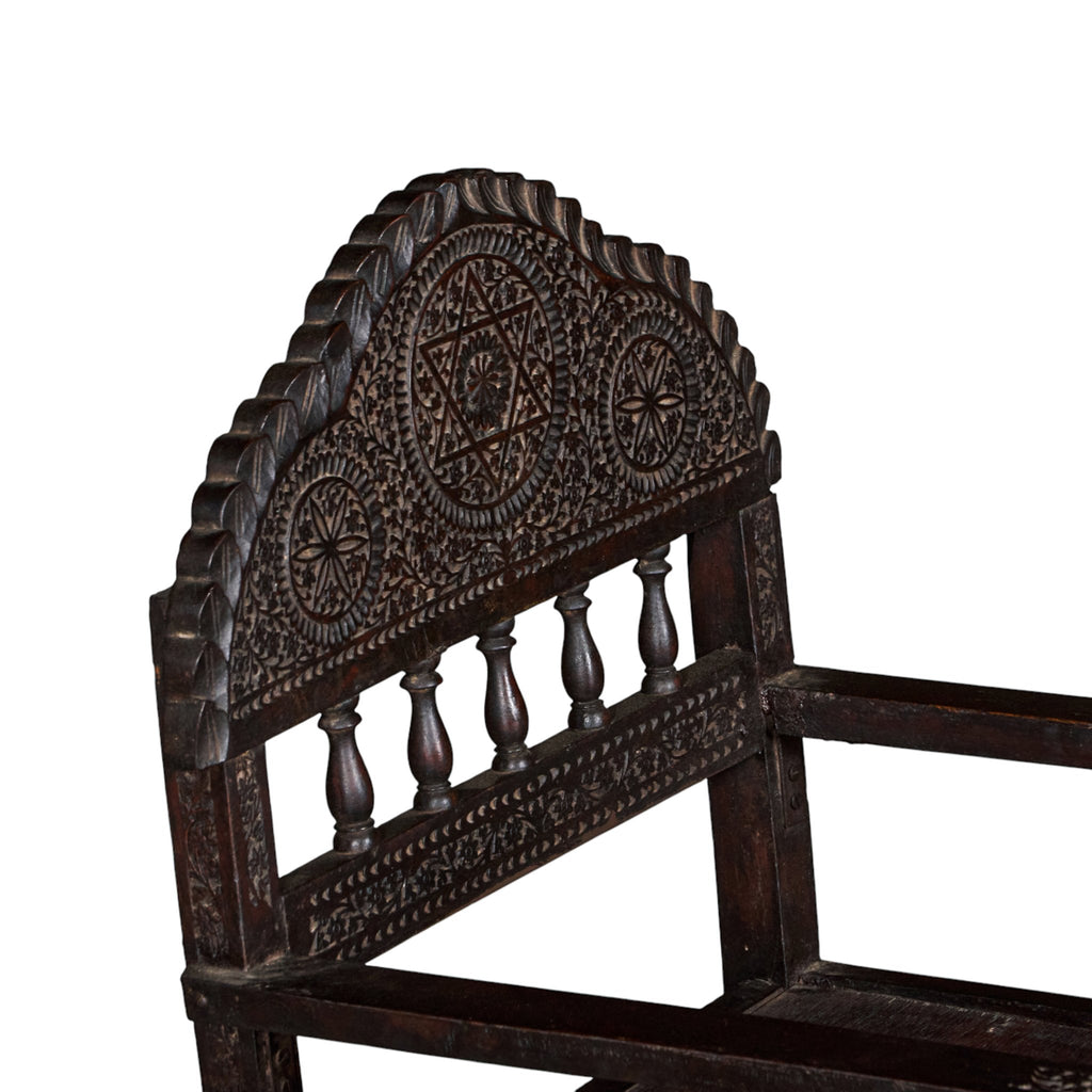 Carved Wood Three-Piece Seating Set by Studio Vastu