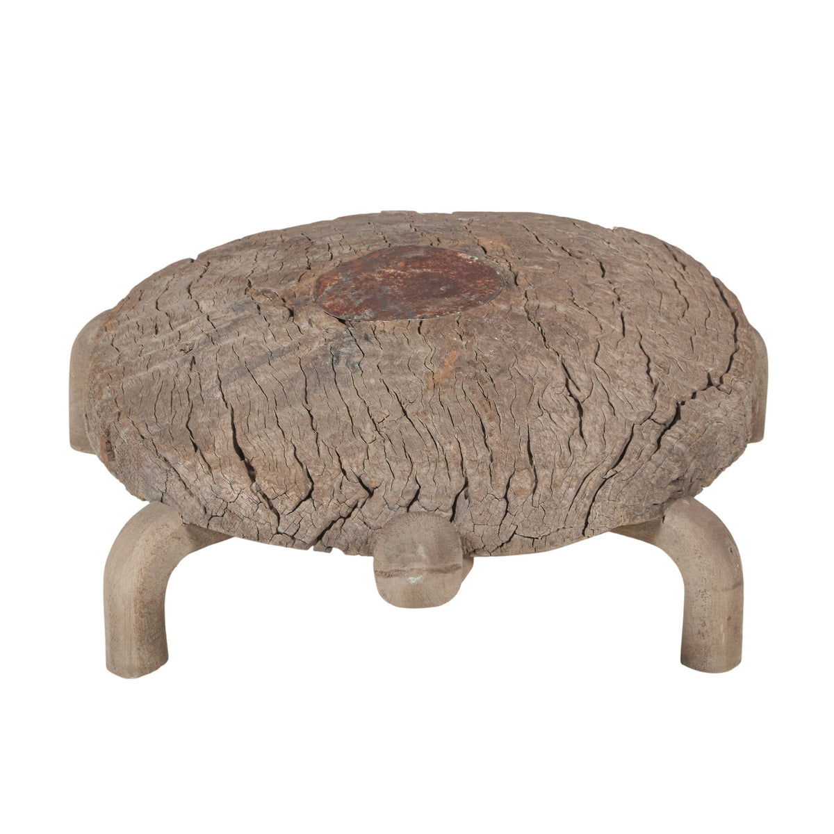 Carved Wood Tortoise Bajot by Studio Vastu