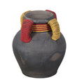 Charcoal Clay Rope-Wrapped Vase by Studio Vastu