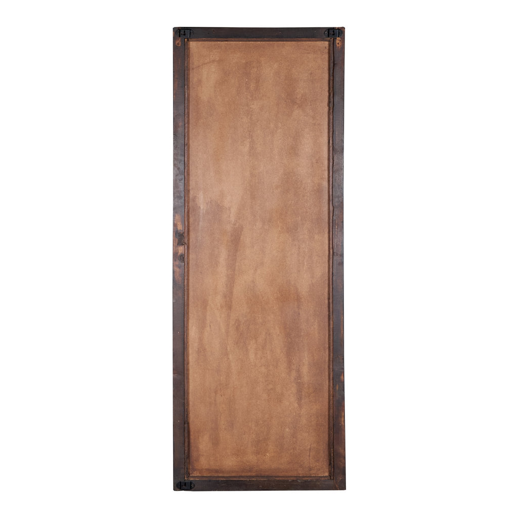 Chevron Carved Wood Full-Length Mirror by Studio Vastu