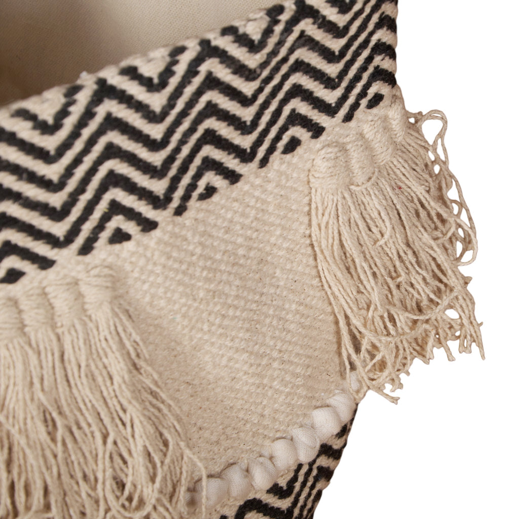 Chevron Tassel Cotton Basket by Studio Vastu