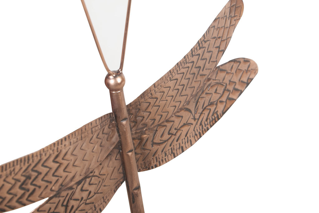 Copper-Tone Steel Dragonfly Wall Art by Studio Vastu