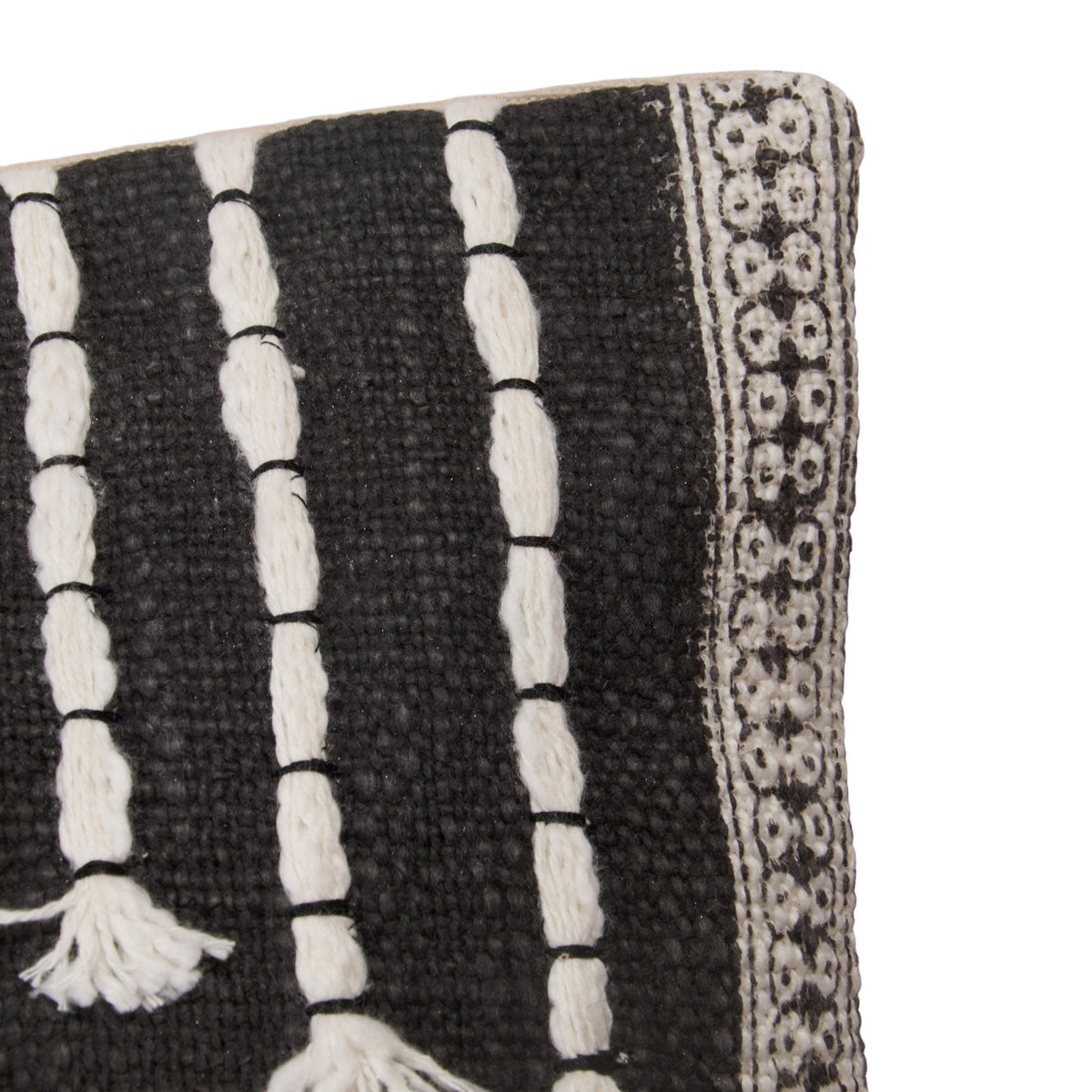 Cotton Block-Printed Lumbar Pillow by Studio Vastu