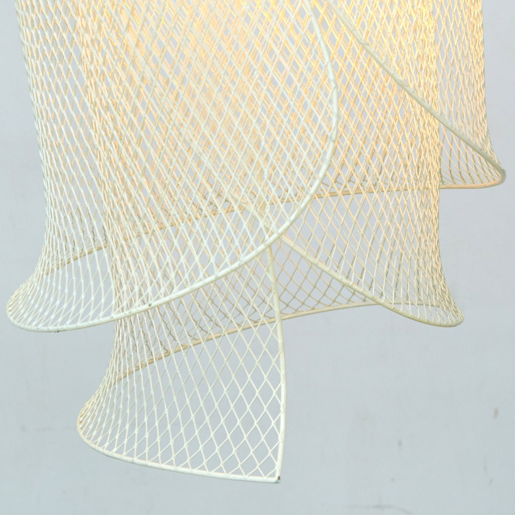 Cream Wire Mesh Lily Pendant Light by Studio Vastu