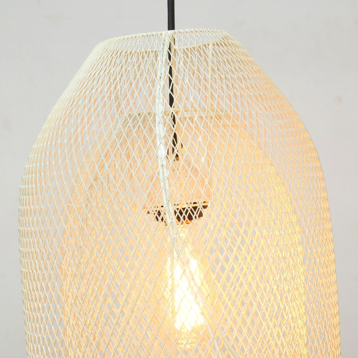 Cream Wire Mesh Lily Pendant Light by Studio Vastu