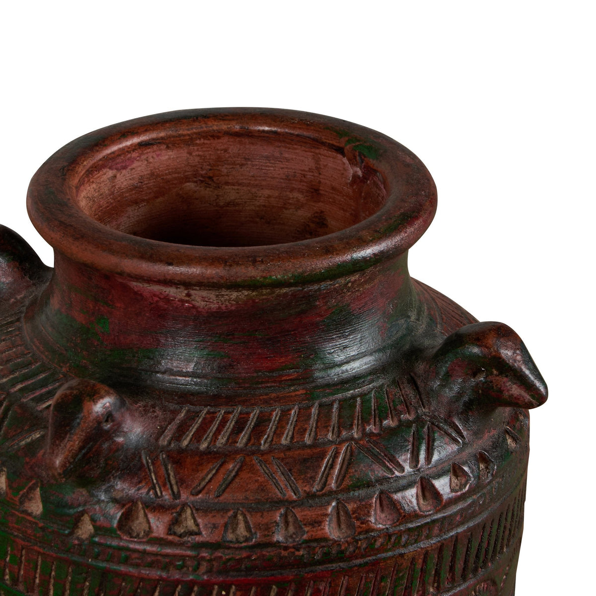 Crimson Clay Tribal Vessel by Studio Vastu