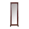 Crimson Wood and Iron Floor Mirror by Studio Vastu