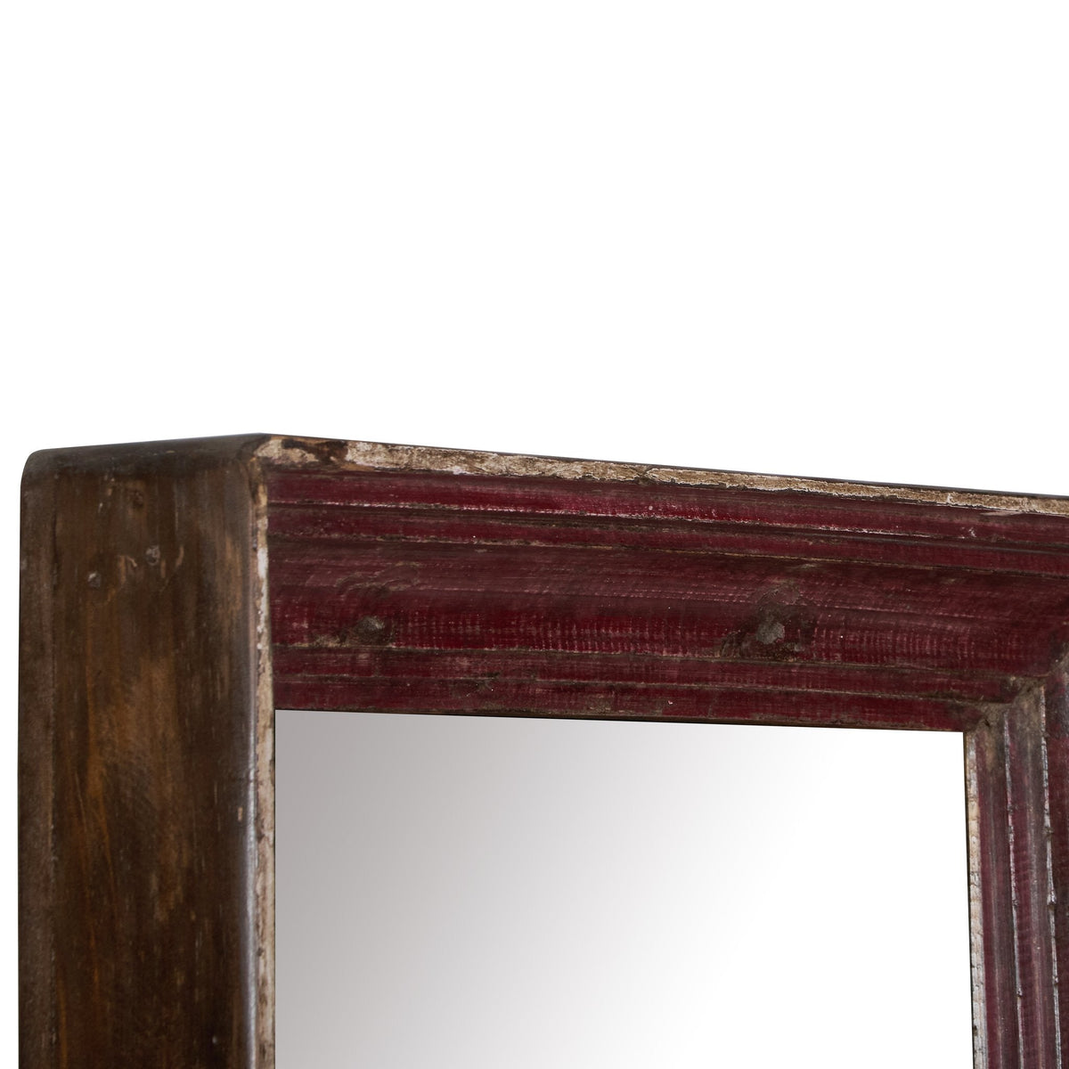 Crimson Wood and Iron Floor Mirror by Studio Vastu