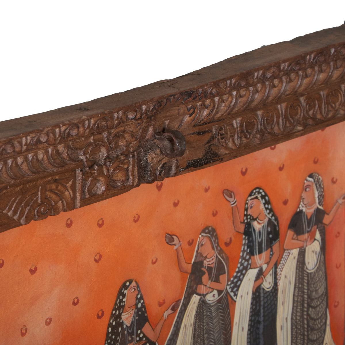 Devotion: Hand-Painted Krishna & Gopi Dance Canvas