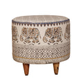 Elephant Motif Cotton Ottoman by Studio Vastu