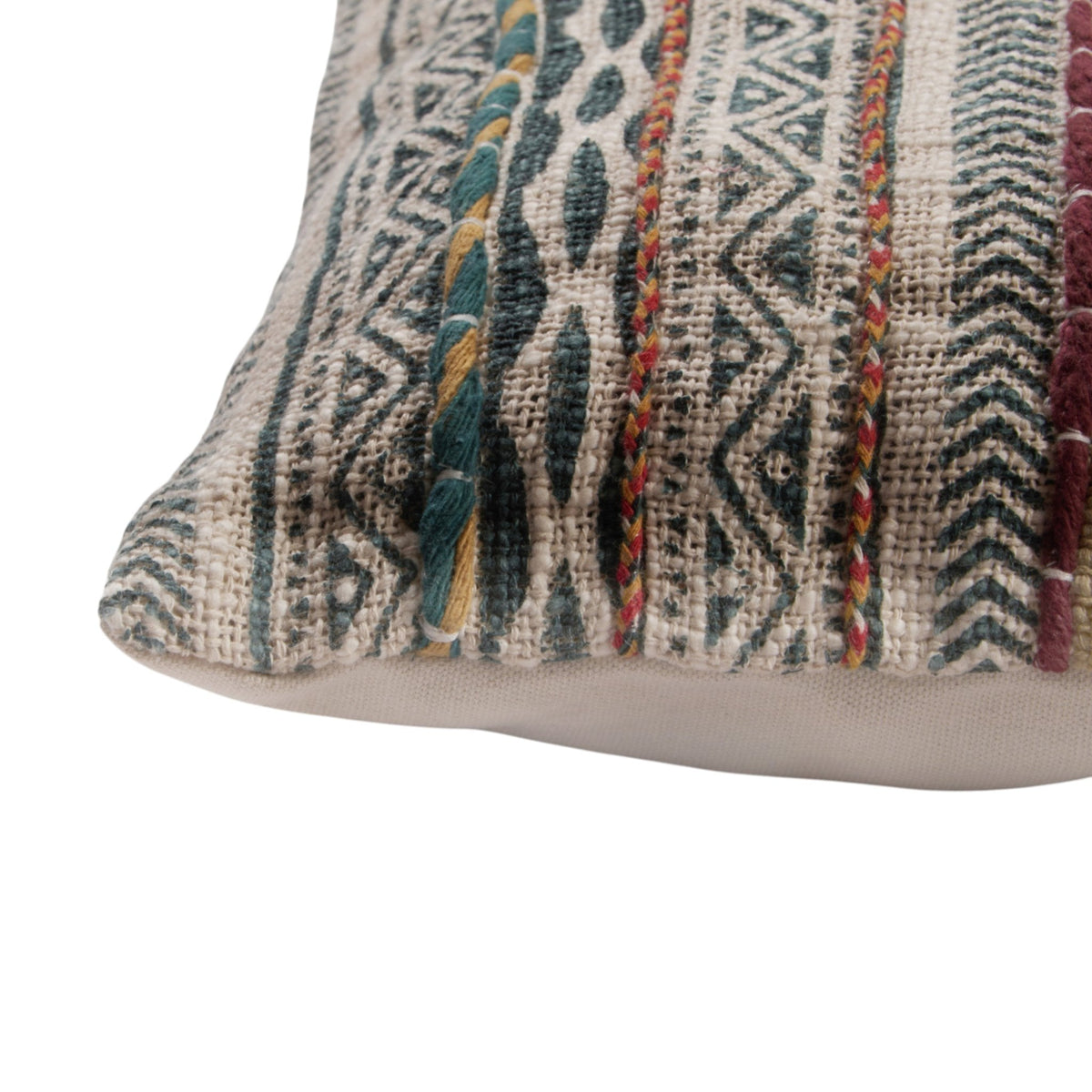 Embroidered Cotton Patchwork Pillow Cover by Studio Vastu