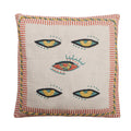 Embroidered Eye Motif Cotton Pillowcase by Studio Vastu