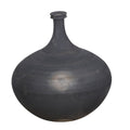Etched Charcoal Clay Vase by Studio Vastu