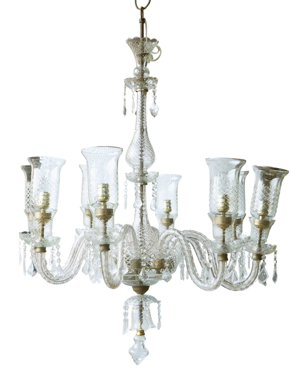 Etched Glass Haveli Chandelier by Studio Vastu