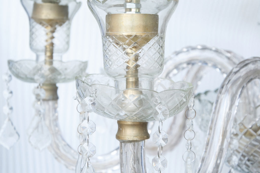 Etched Glass Haveli Chandelier by Studio Vastu