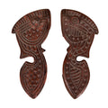 Fish-Motif Carved Wooden Monk Sandals by Studio Vastu