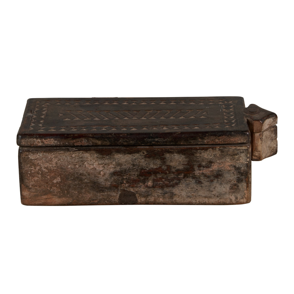 Floral Carved Wooden Spice Box by Studio Vastu