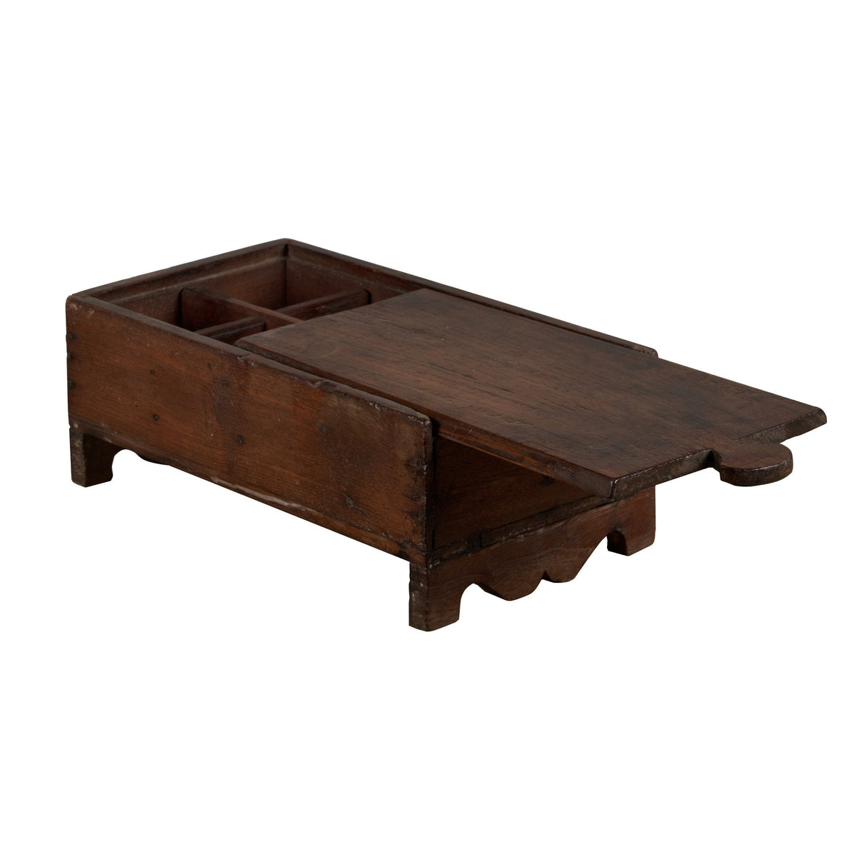 Floral Carved Wooden Spice Box by Studio Vastu