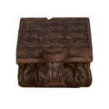Floral Carved Wooden Spice Box by Studio Vastu