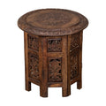 Floral Medallion Wood Bajot Table by Studio Vastu