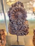 Floral Motif Teak Wood Jharokha-Style Accent Carving by Studio Vastu